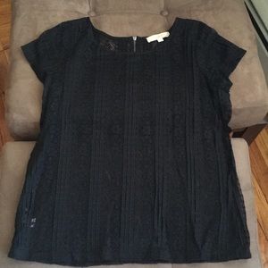 Loft lacy shirt with pin tuck details